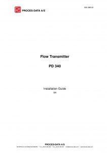 PD 340 Installation Guide PD 340 Installation Guide